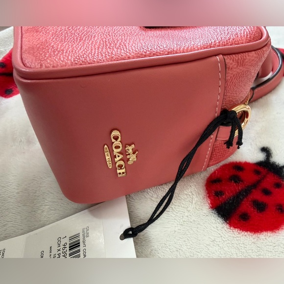 Coach X Peanuts Coral Lucy Satchel Bag  CBJ62 Crossbody Signature Canvas - Picture 4 of 9